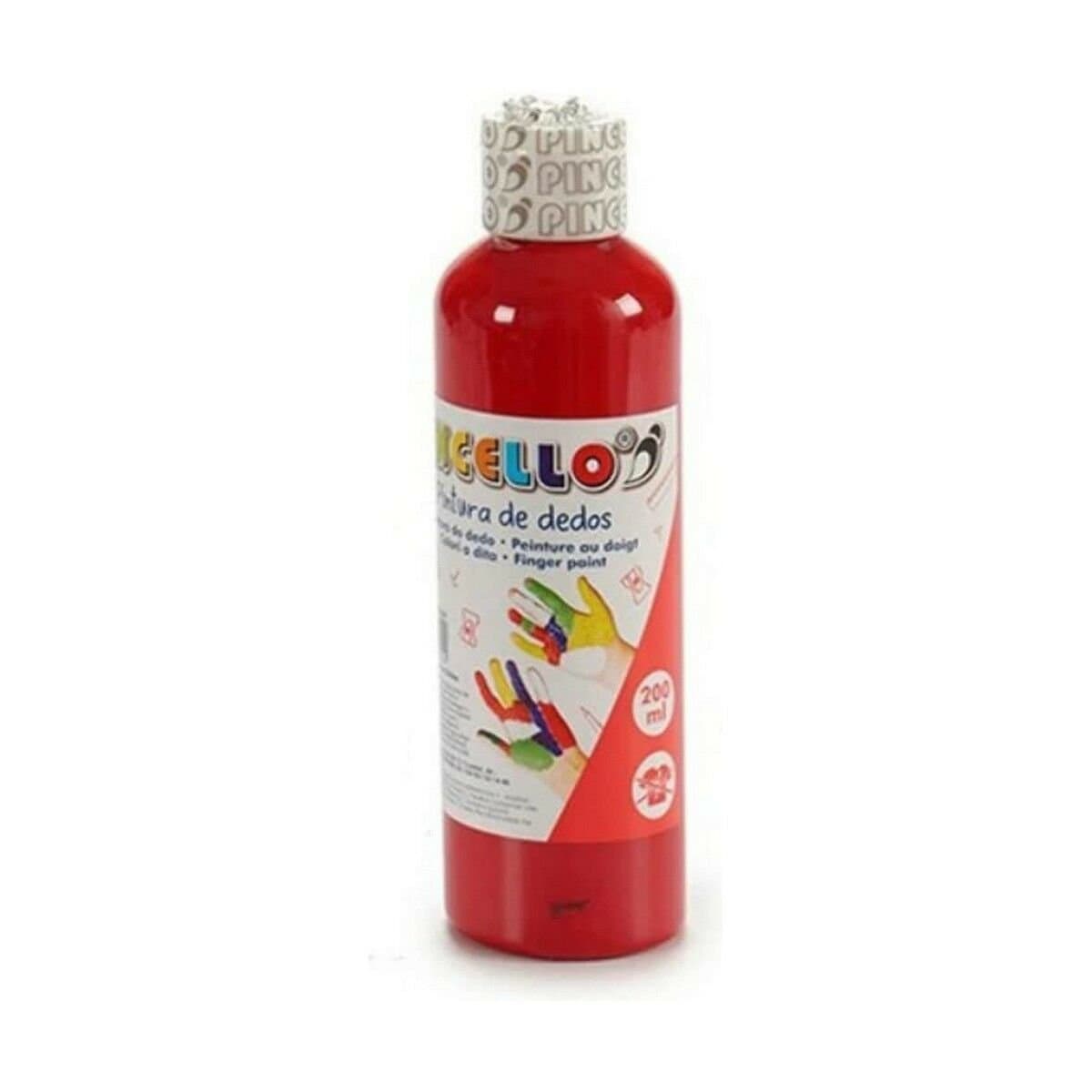 Pintura de Dedos Pincello Rojo 200 ml (12 Unidades)