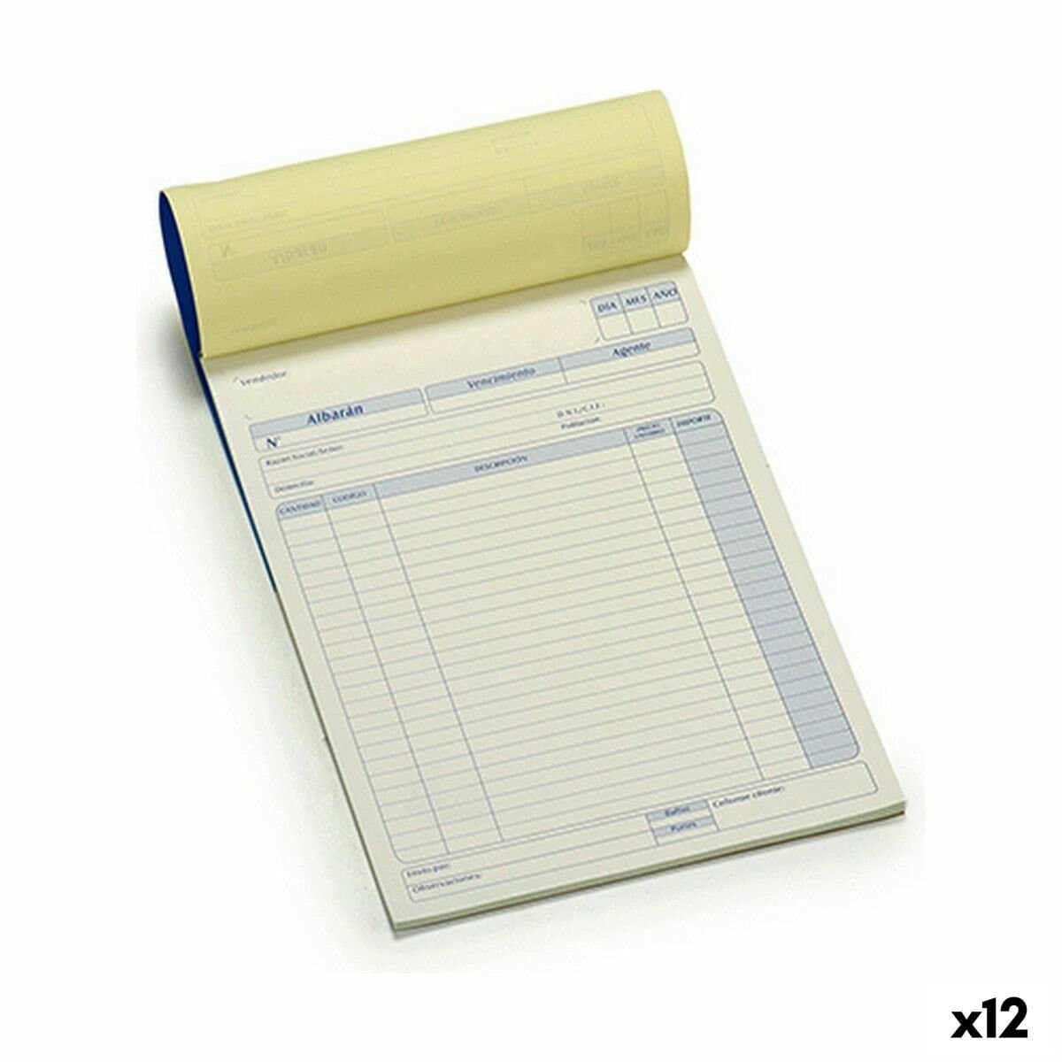 Talonario de Albaranes Pincello 50 Hojas 21 x 0,5 x 28,5 cm (12 Unidades)