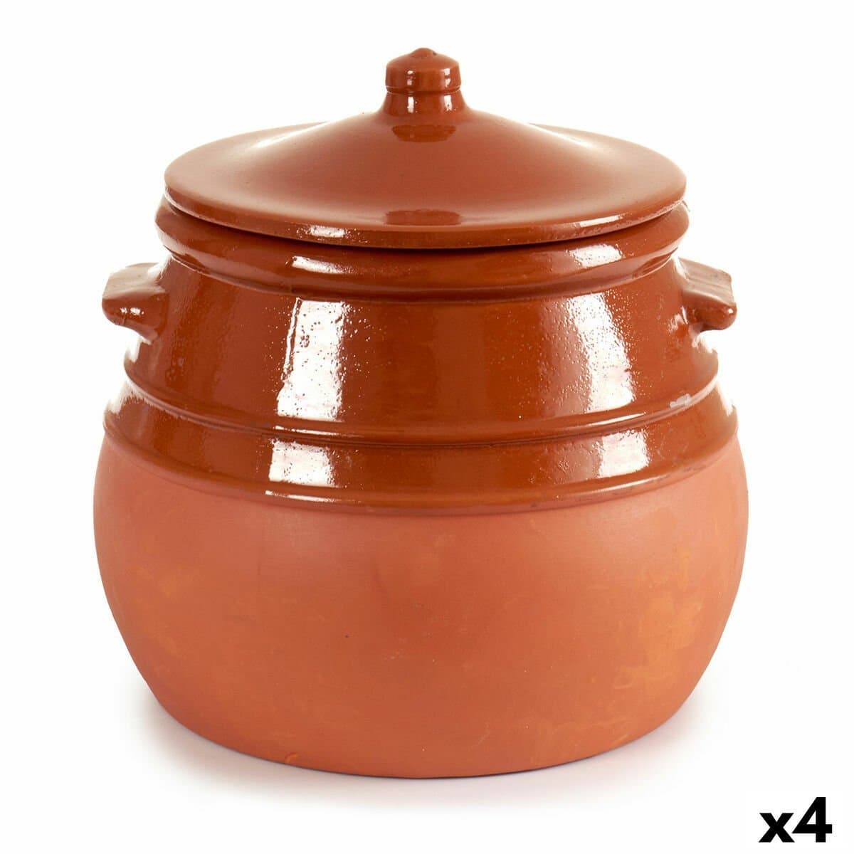Olla con Tapa La Dehesa Barro cocido 3,5 L 23 x 22 x 23 cm 23 x 23 x 23 cm (4 Unidades)