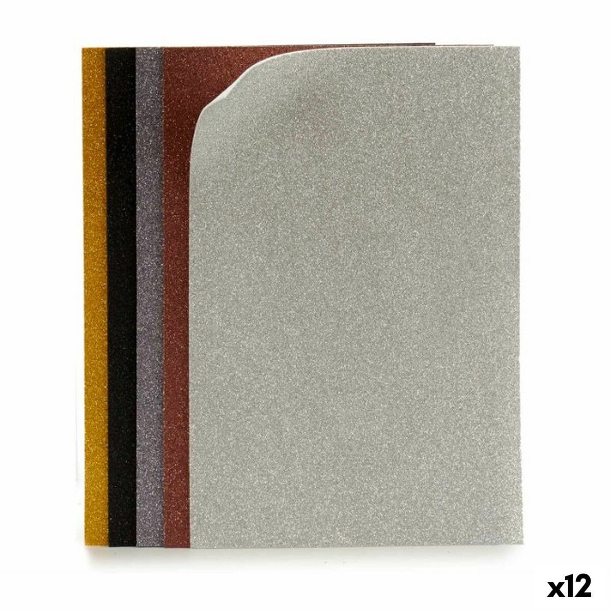 Goma Eva Pincello Multicolor Purpurina 65 x 0,2 x 45 cm (12 Unidades)