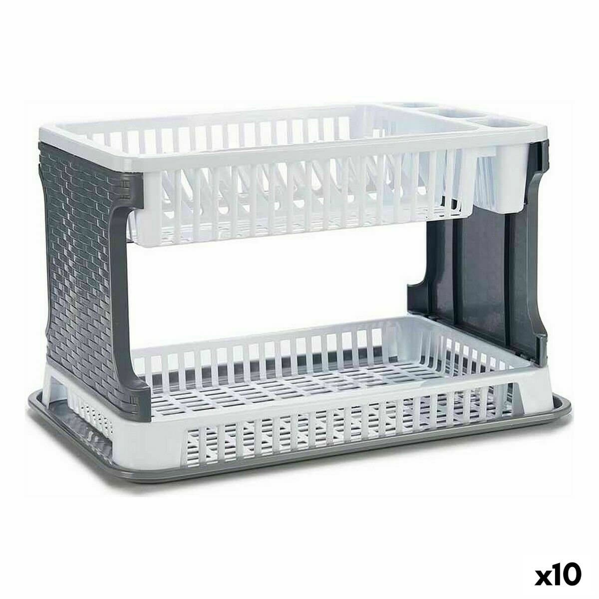 Escurridor para Fregadero Kinvara Blanco 44,5 x 30,3 x 27 cm 44,5 x 8,7 x 30,3 cm (10 Unidades)