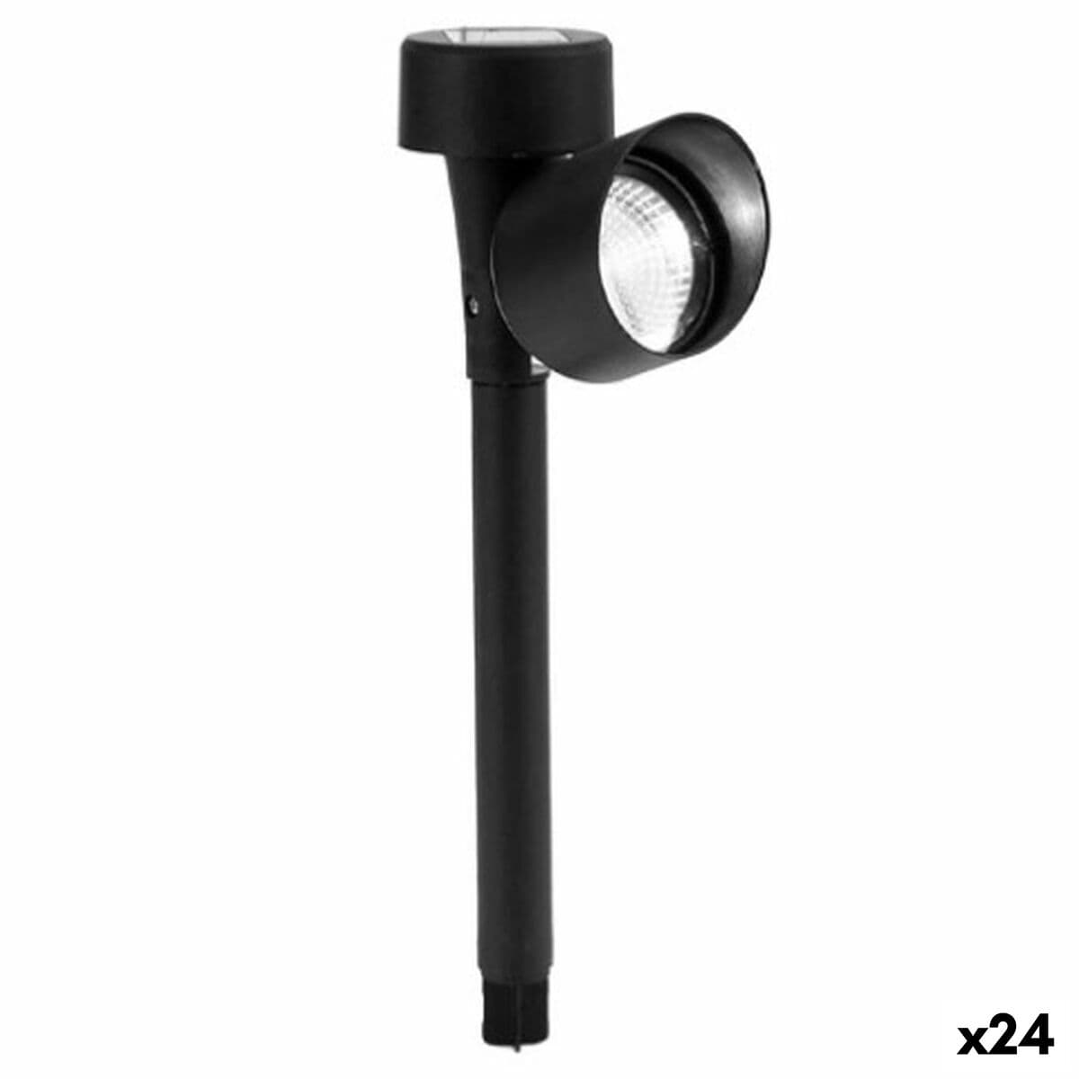 Lámpara solar Ibergarden Negro 12 x 26 x 5,5 cm (24 Unidades)