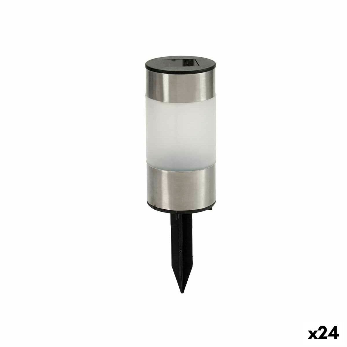 Lámpara solar Ibergarden Blanco Negro Transparente 6,3 x 21,5 x 6,3 cm Baliza (24 Unidades)