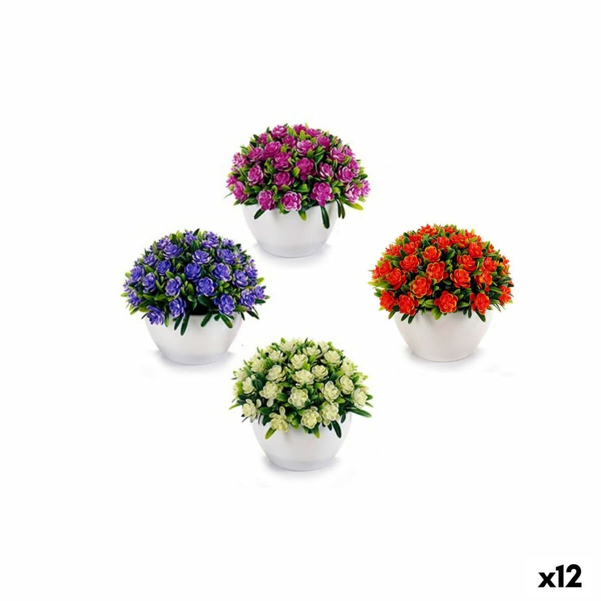 Flor Decorativa Ibergarden Lila Ramo 14 x 12 x 14 cm (12 Unidades)
