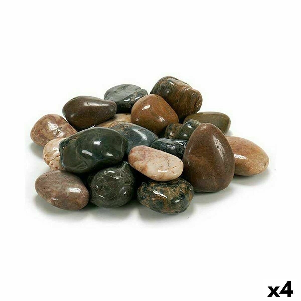 Piedras Decorativas Ibergarden Marrón Gris 3 Kg (4 Unidades)