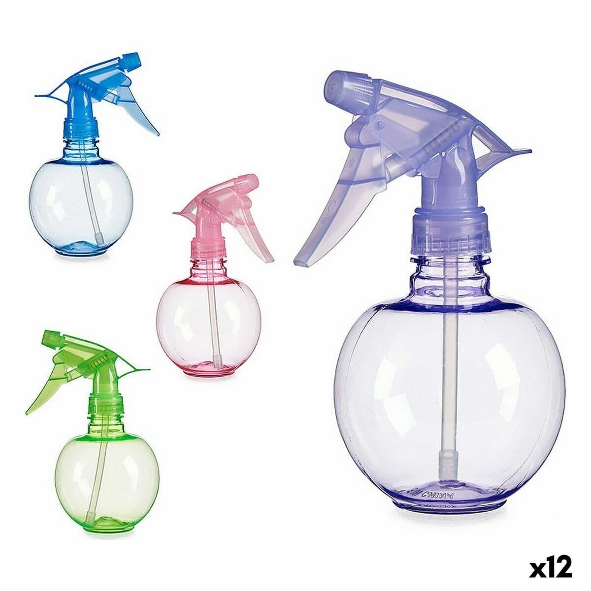 Pulverizador Berilo Azul Verde Morado Rosa Plástico 350 ml (12 Unidades)