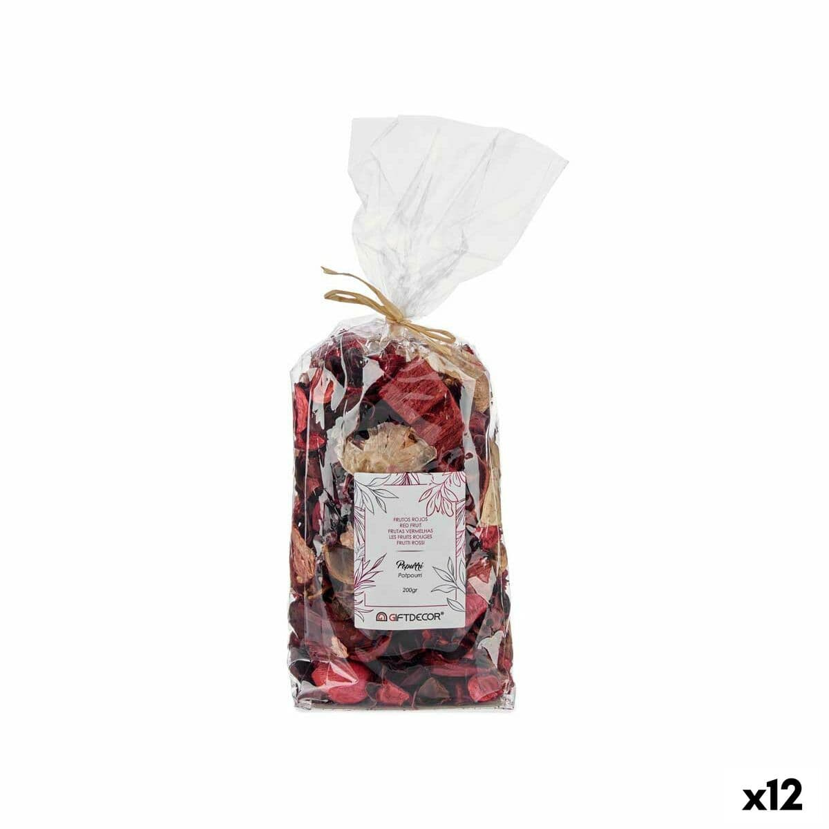 Flores Decorativas Gift Decor Rojo Natural 12 x 32 x 10 cm Frutos rojos (12 Unidades)