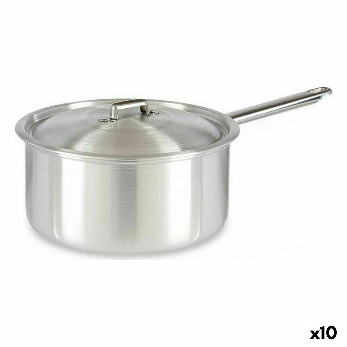 Cazo con Tapa Kinvara Plateado Aluminio 4 L 24,5 x 12 x 41 cm 41 x 12 x 24,5 cm (10 Unidades)