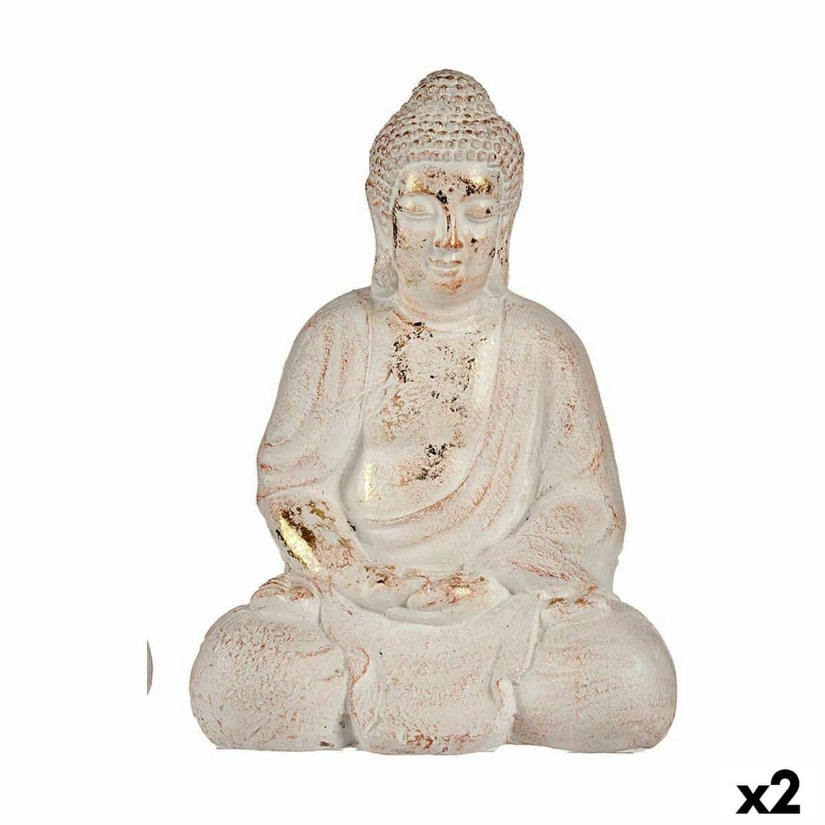 Figura Decorativa para Jardín Ibergarden Poliresina Buda 22,5 x 41,5 x 29,5 cm (2 Unidades)