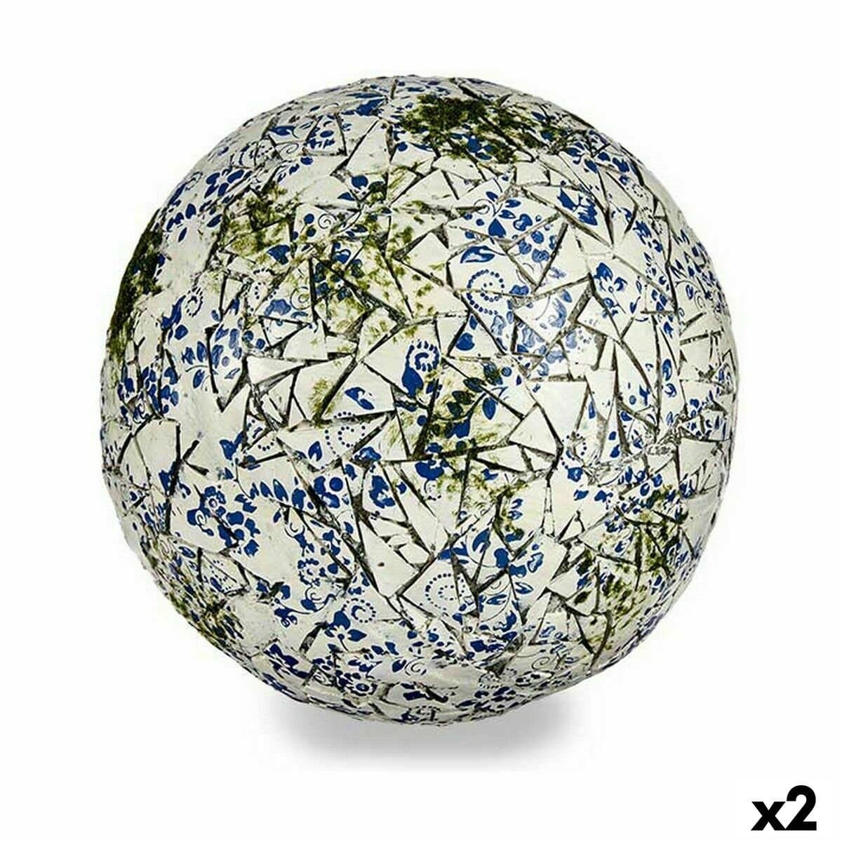 Figura Decorativa para Jardín Ibergarden Poliresina Bola 31,5 x 31,5 x 31,5 cm (2 Unidades)