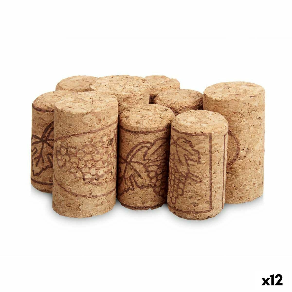 Juego de Tapones Kinvara Natural Corcho 12 x 17 x 2,5 cm (12 Unidades)