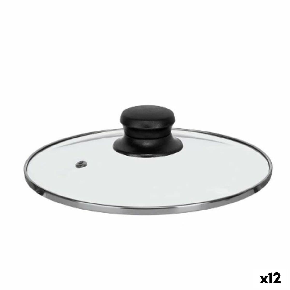 Tapa para Olla Kinvara Transparente Plateado Plata Metal Vidrio Acero Inoxidable Cristal Acero 20 cm 20,5 x 5 x 20,5 cm 20,5 x 6