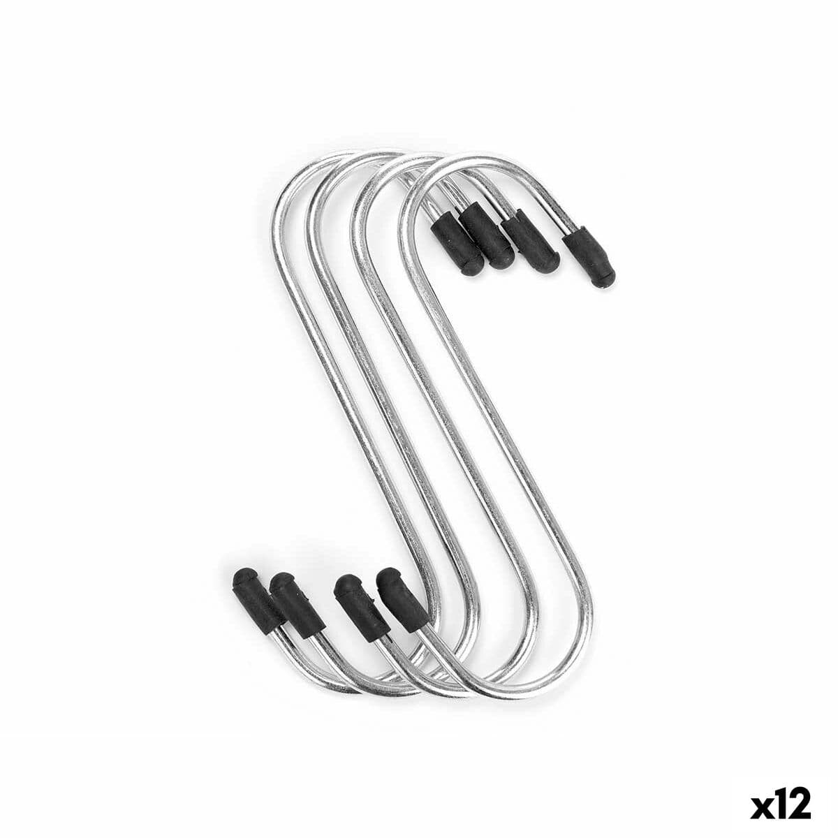 Gancho para colgar Kinvara Plateado Plata Metal 10,3 x 21 x 2 cm Set (12 Unidades)