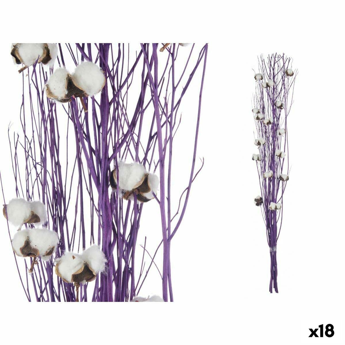 Ramilletes Gift Decor Morado Lavanda Vegetal Algodón 10 x 100 x 18 cm (18 Unidades)
