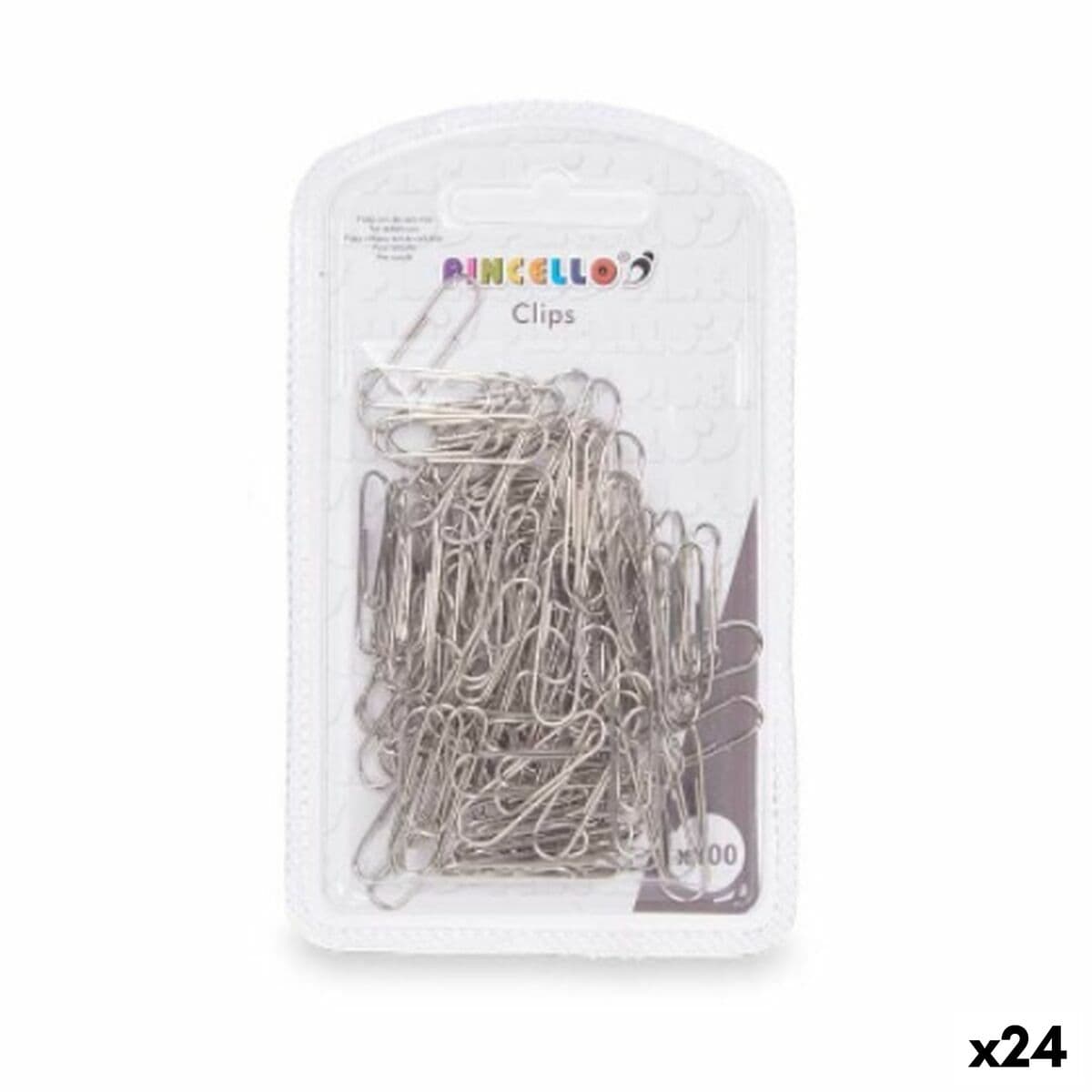 Clips Pincello Plateado Metal Pequeño (24 Unidades)