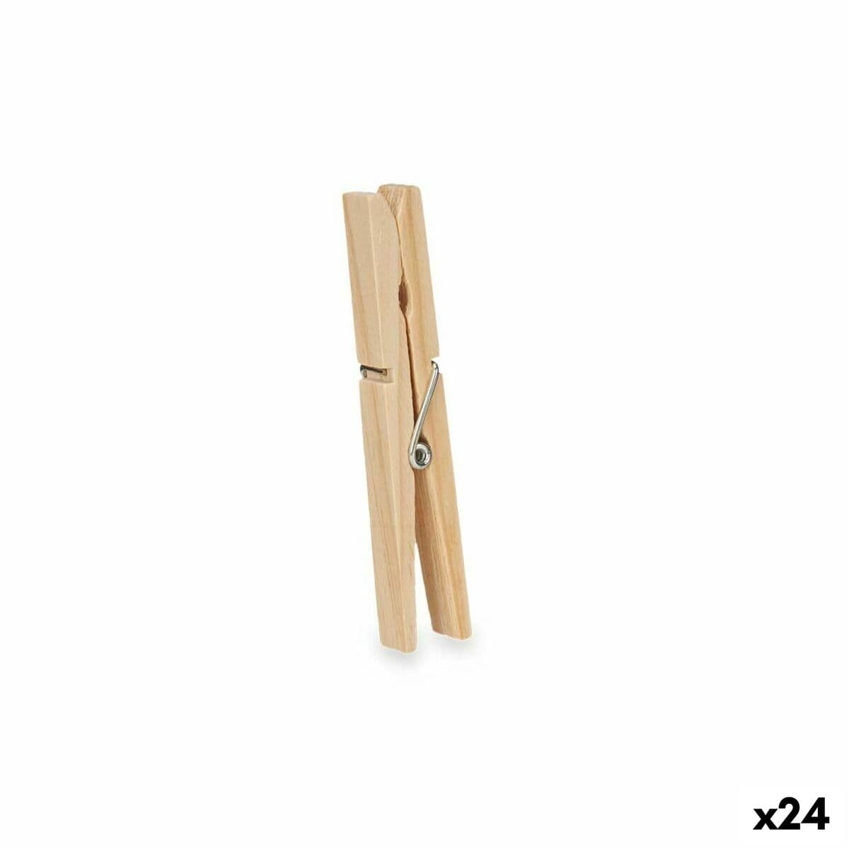 Pinzas para la Ropa Madera 13 x 24 x 3 cm 12 x 24 x 3 cm 1,2 x 9 x 9 cm Set 24 Piezas (24 Unidades)