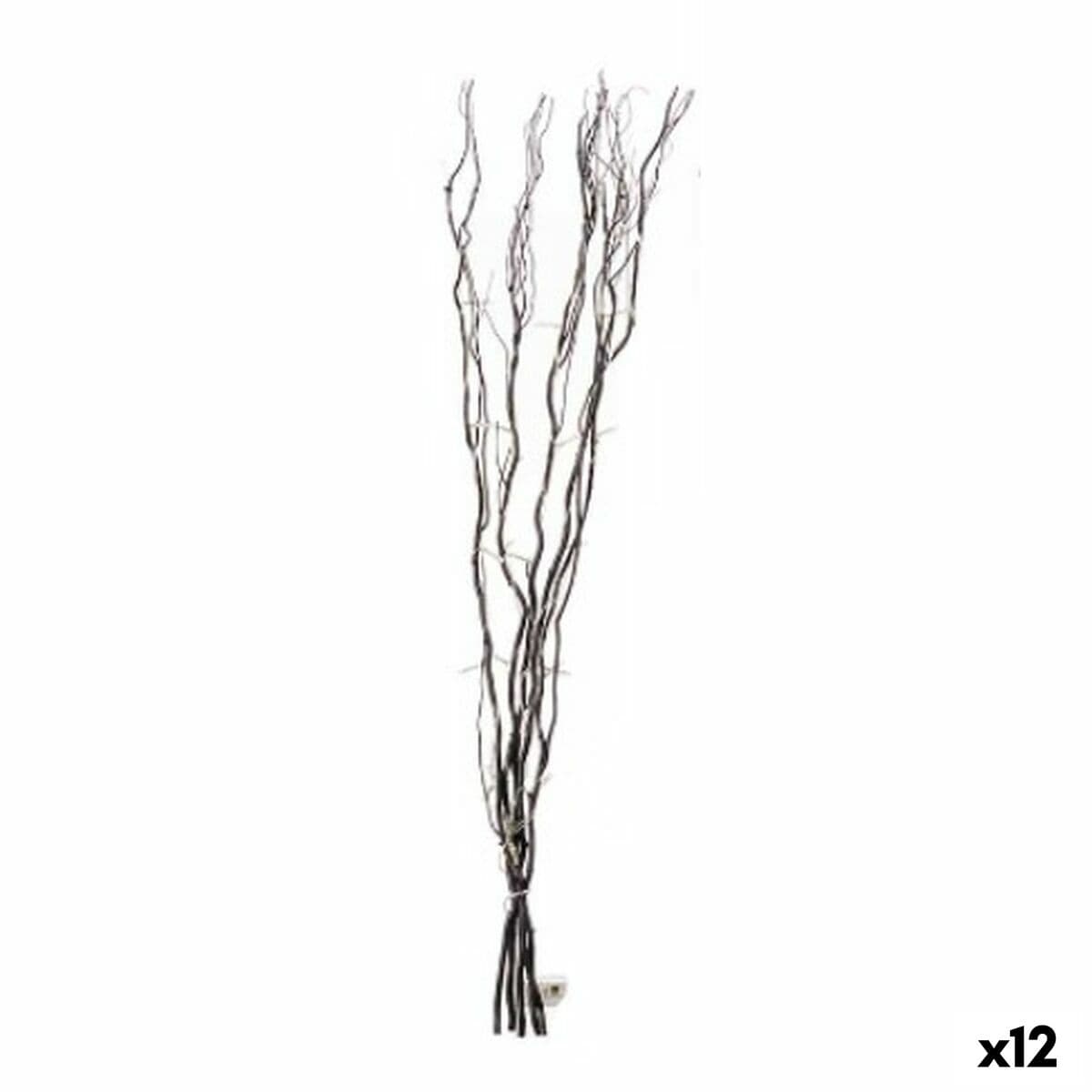 Ramilletes Gift Decor Negro Madera 20 x 90 x 6 cm Luz LED (12 Unidades)