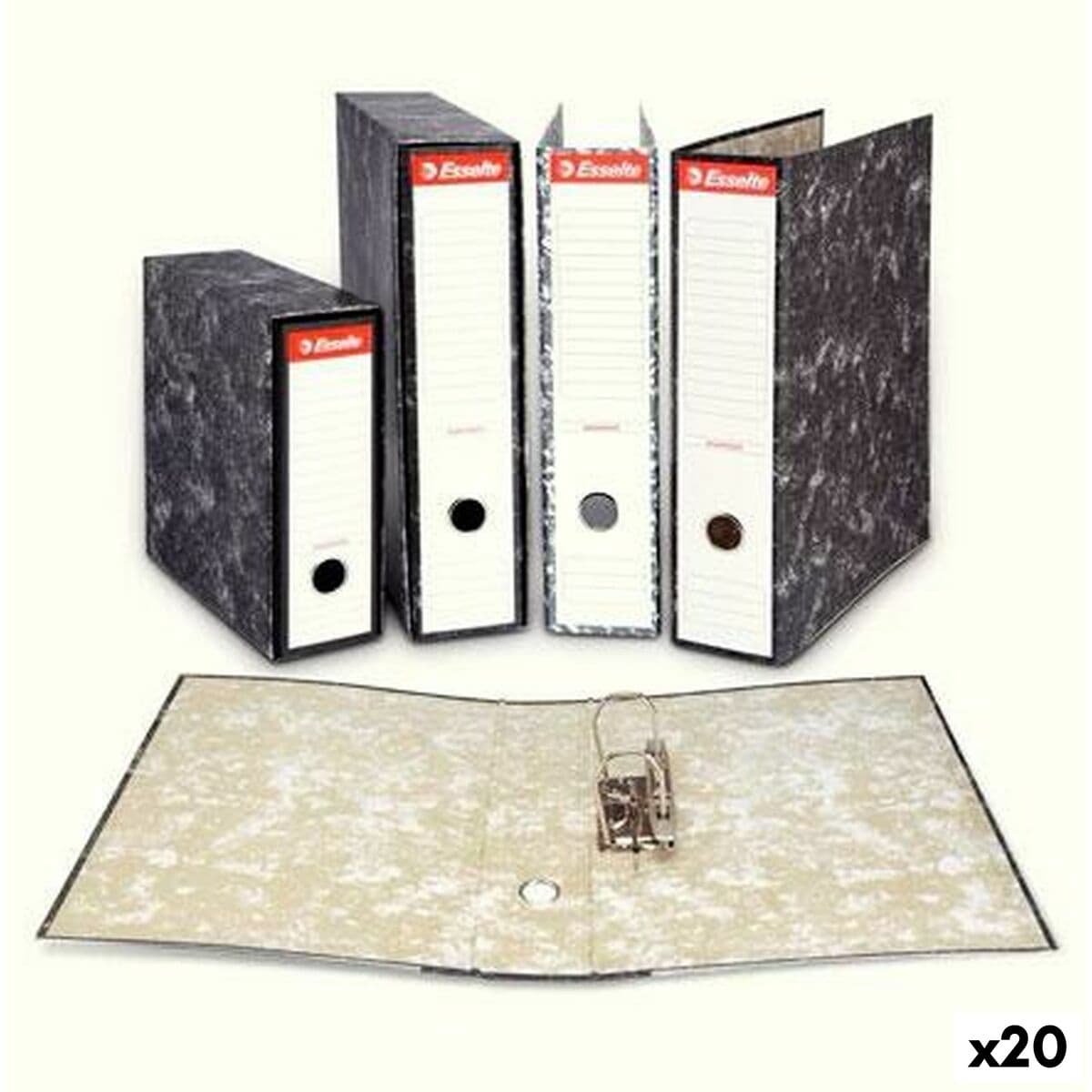 Archivador de Palanca Esselte Gris Folio (20 Unidades)