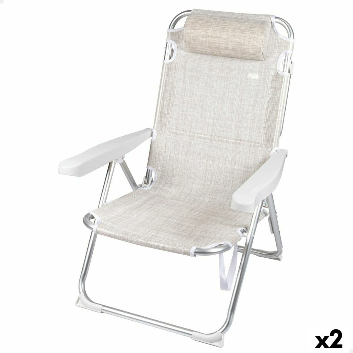 Silla Plegable Aktive Ibiza 48 x 90 x 60 cm (2 Unidades)