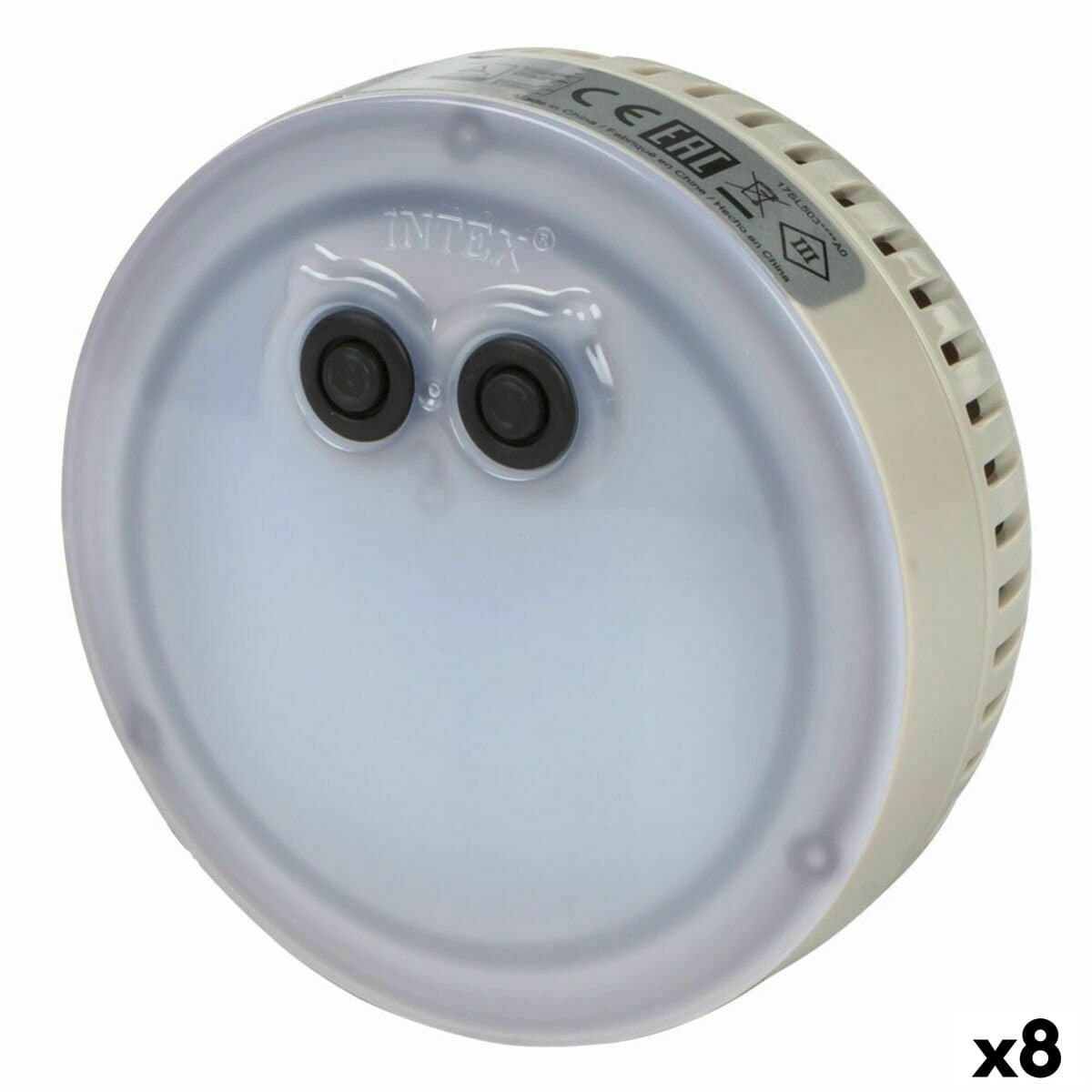 Luz de piscina Intex 28503 12 x 12 x 6,5 cm Multicolor (8 Unidades)