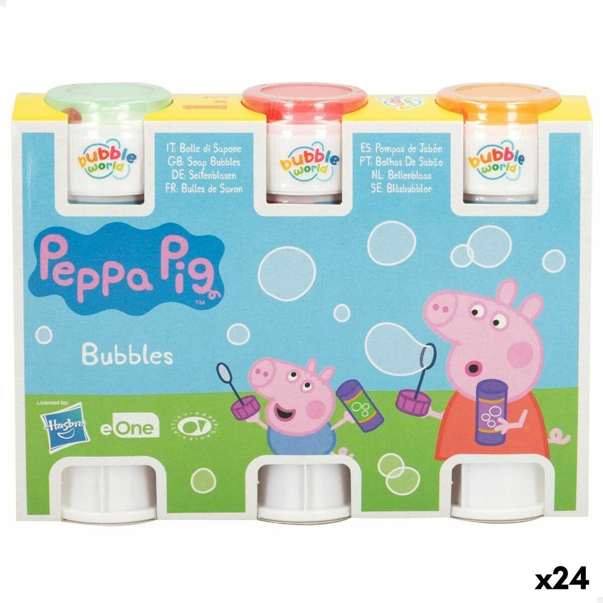 Set de pomperos Peppa Pig 3 Piezas 60 ml (24 Unidades)