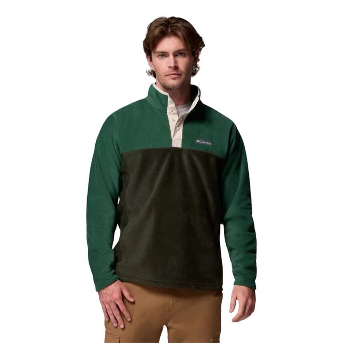 Forro Polar Columbia Sns Mountain™ Half Snap Oliva Hombre