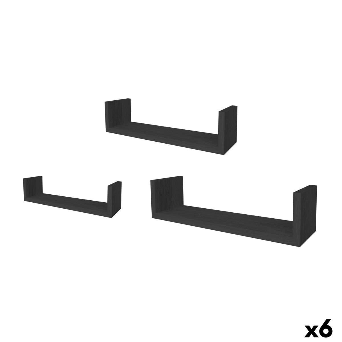 Estantes MobleKit Negro 3 Piezas (6 Unidades)