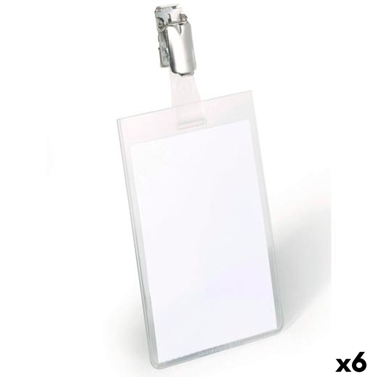 Funda para Tarjeta Identificativa Durable Transparente Plástico 9 x 6 cm 25 Piezas (6 Unidades)