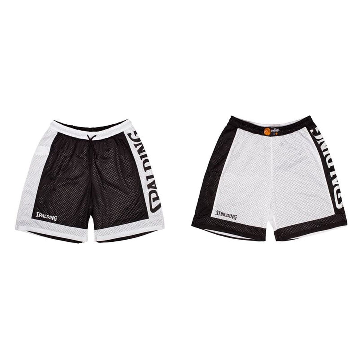 Pantalones Cortos de Baloncesto para Hombre Spalding Blanco Negro Reversible