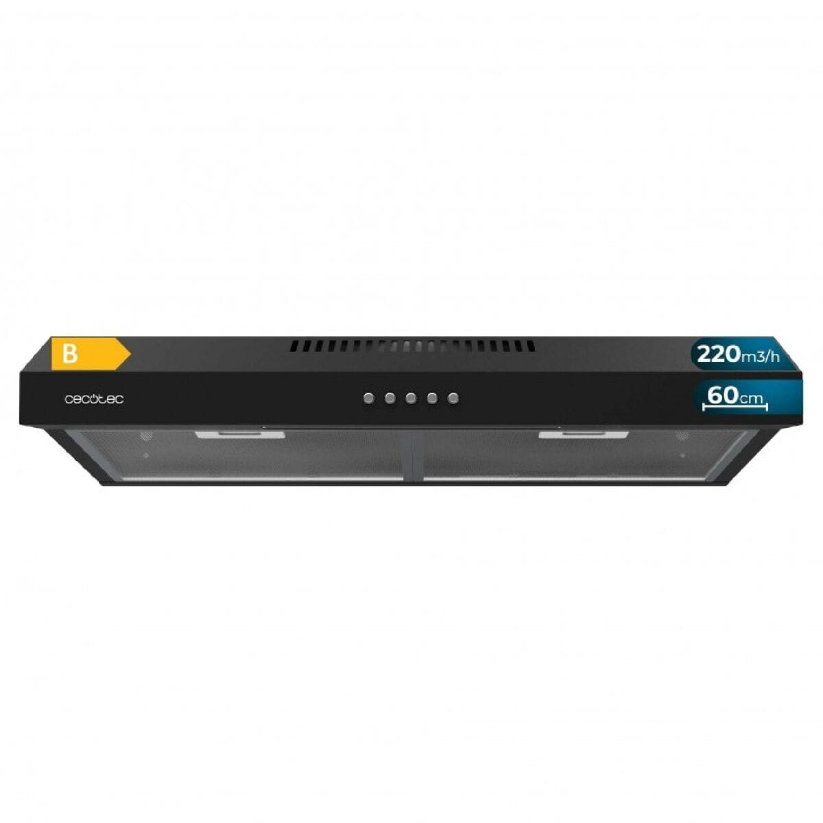 Campana Convencional Cecotec Bolero Flux CM 602200 220 m3/h Negro
