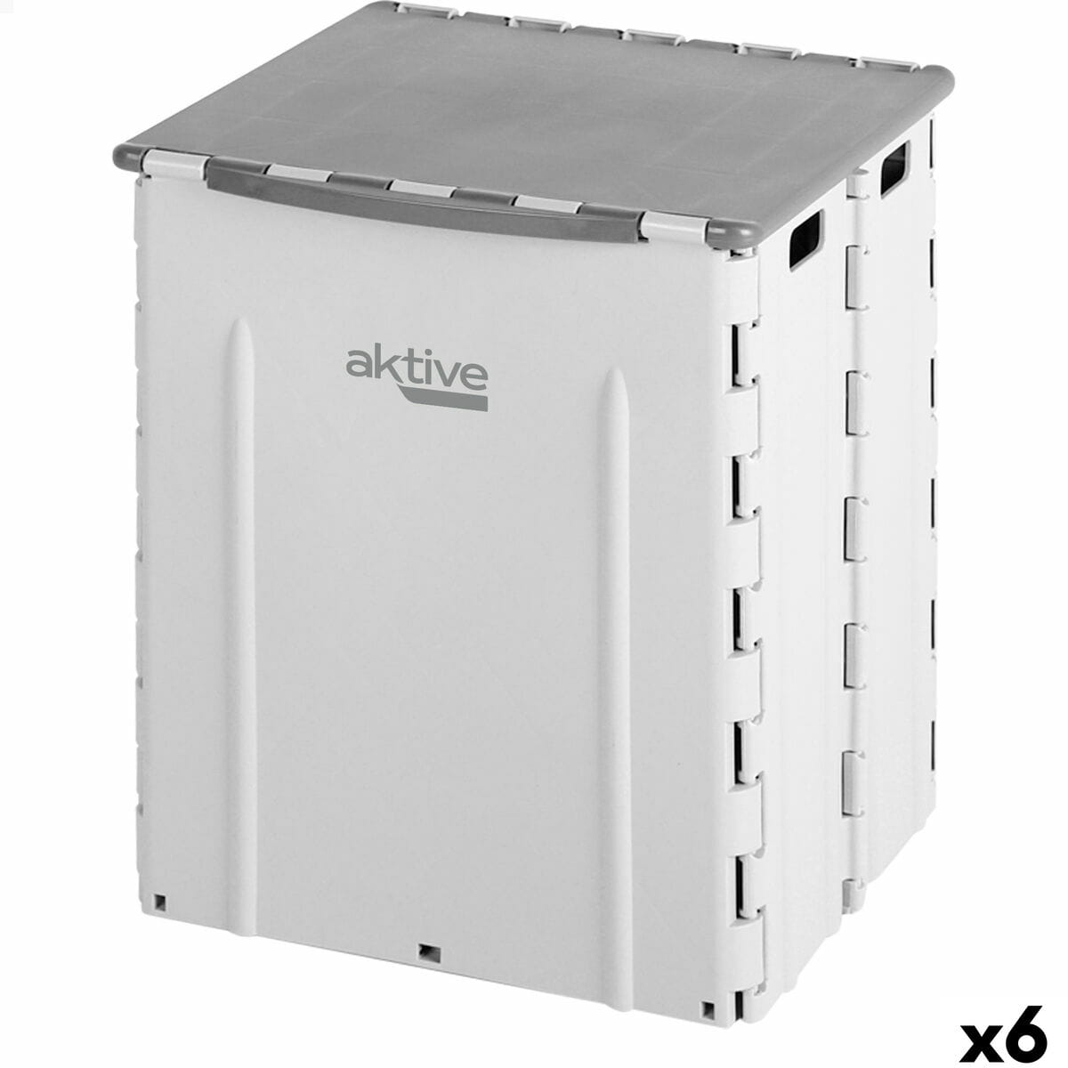 Cubo de basura Aktive Polipropileno TPR 31 x 38 x 27 cm (6 Unidades)