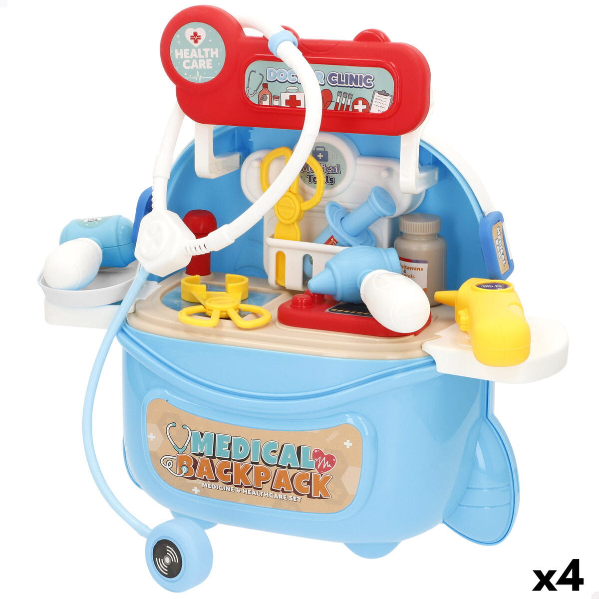 Maletín Médico de Juguete con Accesorios Colorbaby (4 Unidades)
