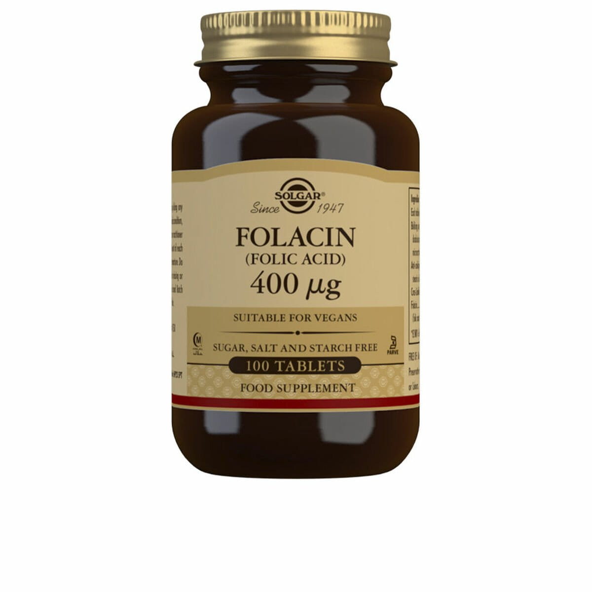 Ácido Fólico Solgar 100 Unidades