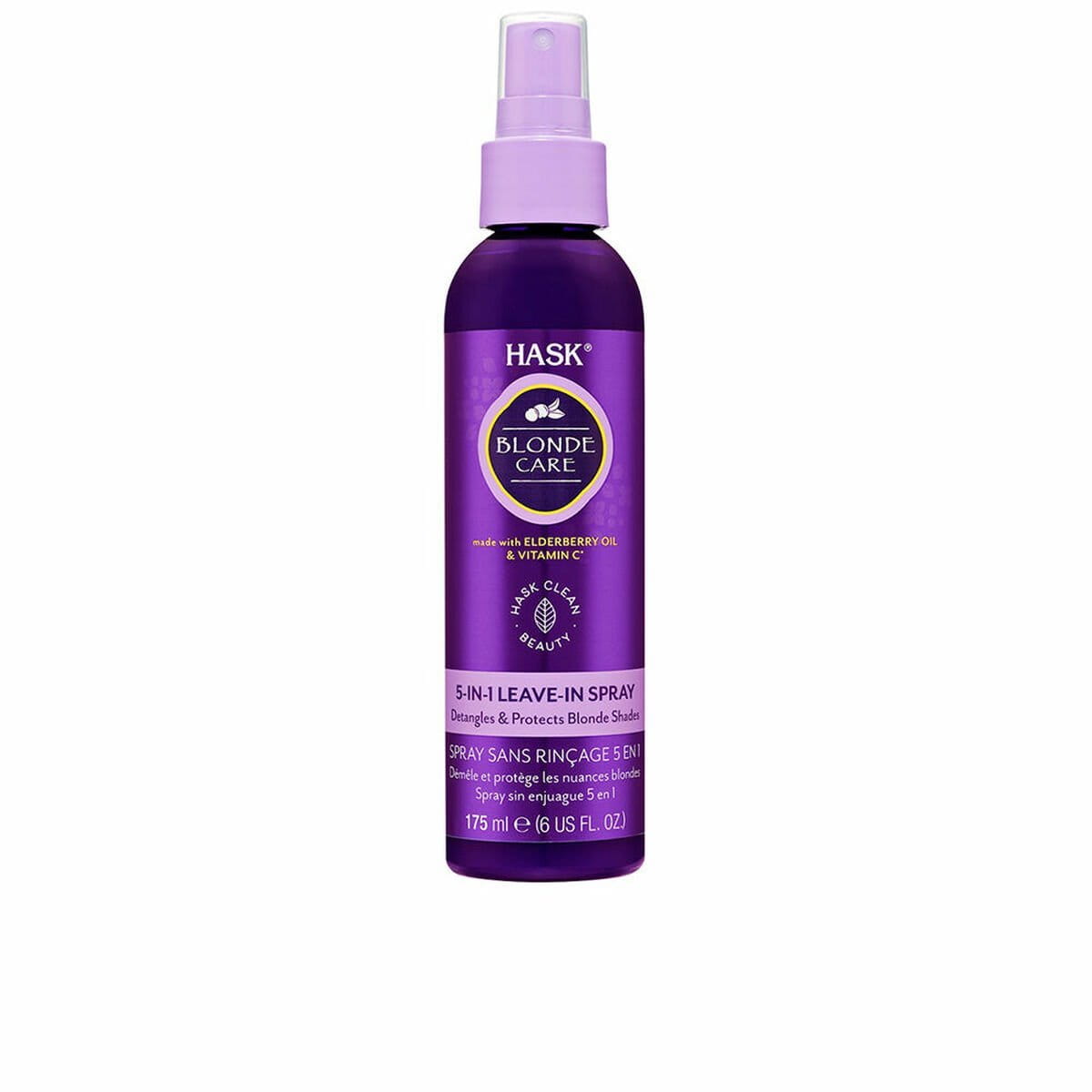 Spray Antiencrespamiento HASK Blonde Care 175 ml Neutralizador del Color