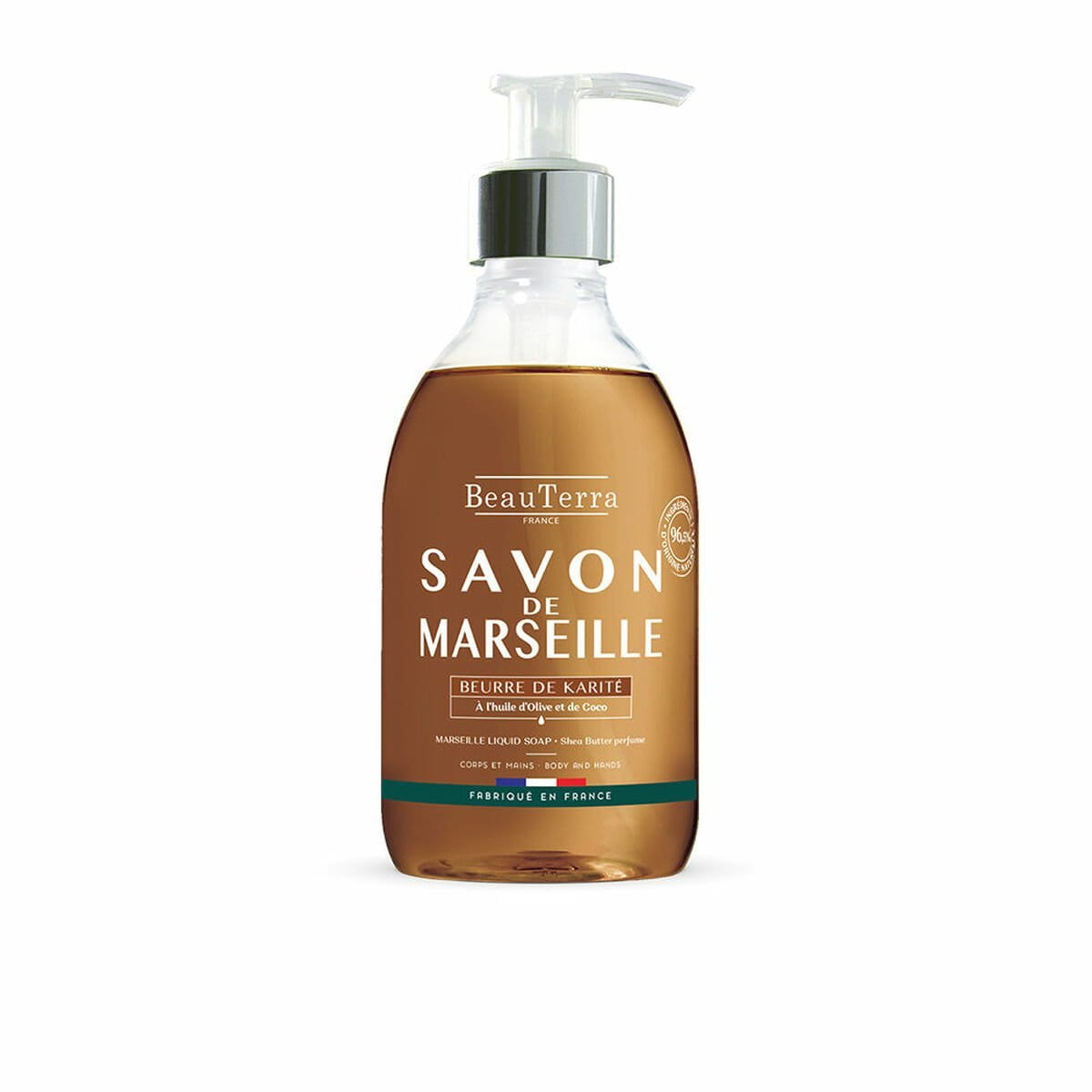 Jabón Líquido Beauterra Savon de Marseille 300 ml Manteca de Karité