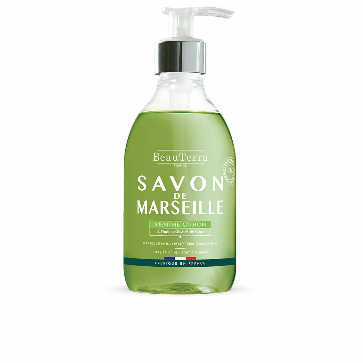 Jabón Líquido Beauterra Marseille 300 ml Limón Menta