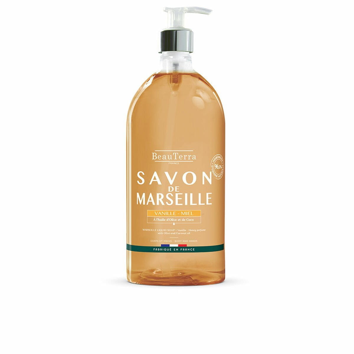 Jabón Líquido Beauterra Marseille 1 L Miel Vainilla