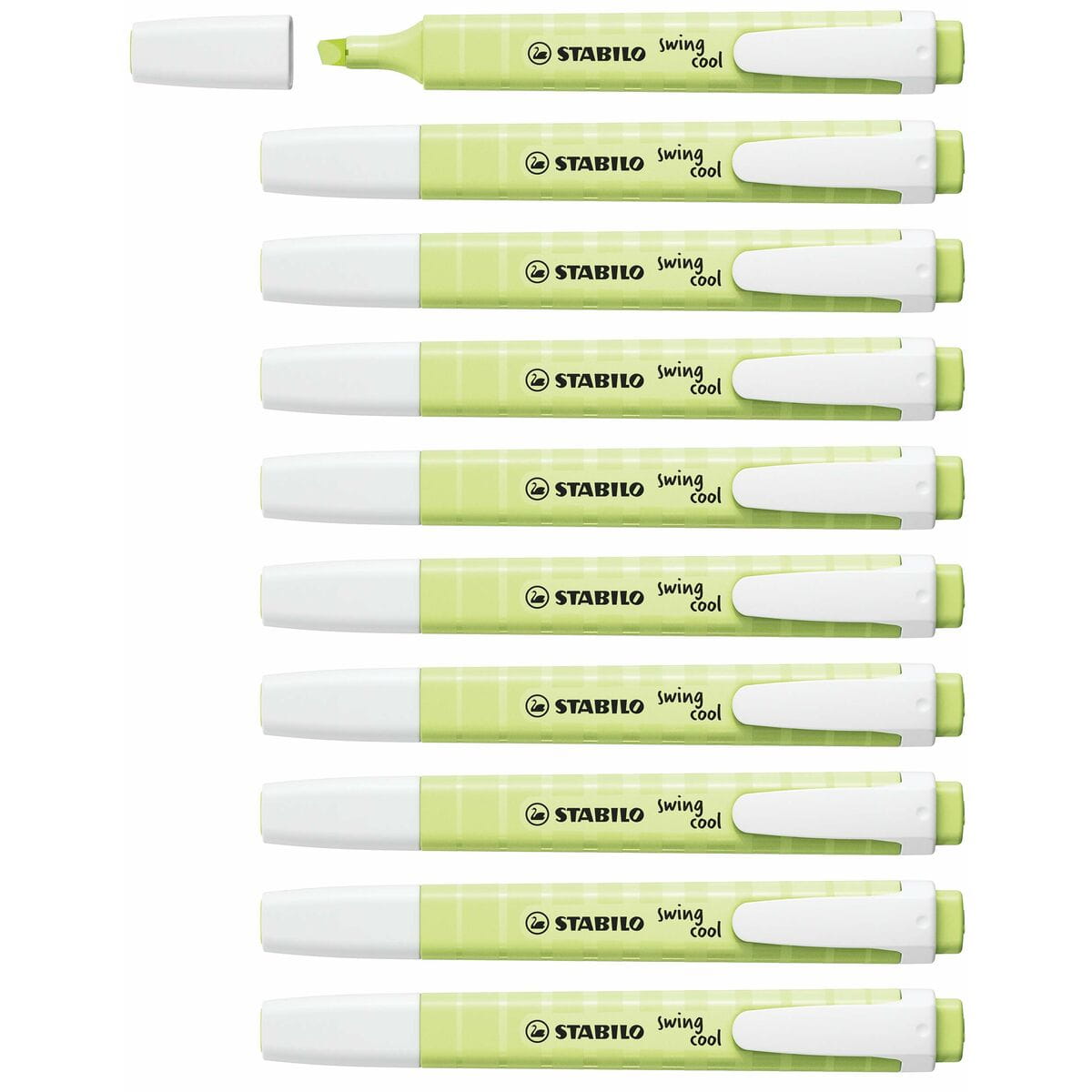 Marcador Fluorescente Stabilo Swing Cool Verde limón 10 Piezas