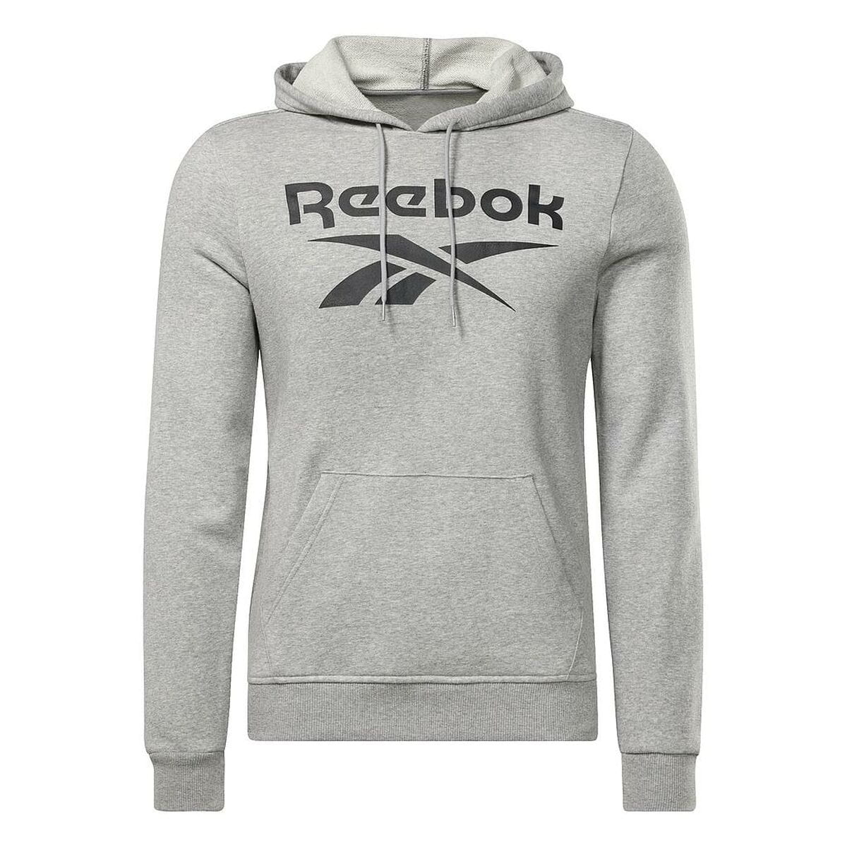 Sudadera con Capucha Hombre Reebok FT BIG LOGO OTH HZ8786 Gris