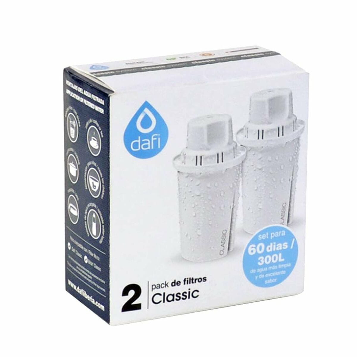 Filtro para Jarra Filtrante Classic Dafi POZ03233 (2 Unidades)