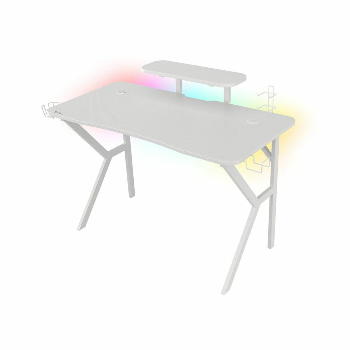 Mesa de Escritorio Gaming Gaming Genesis Holm 320 RGB Blanco