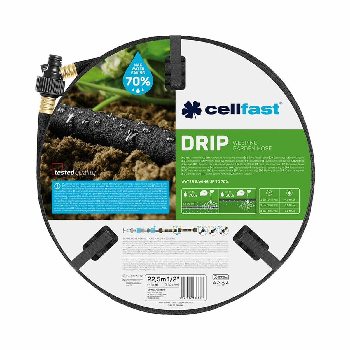 Tubo de goteo Cellfast 22,5 m Ø 12,5 mm Riego por goteo