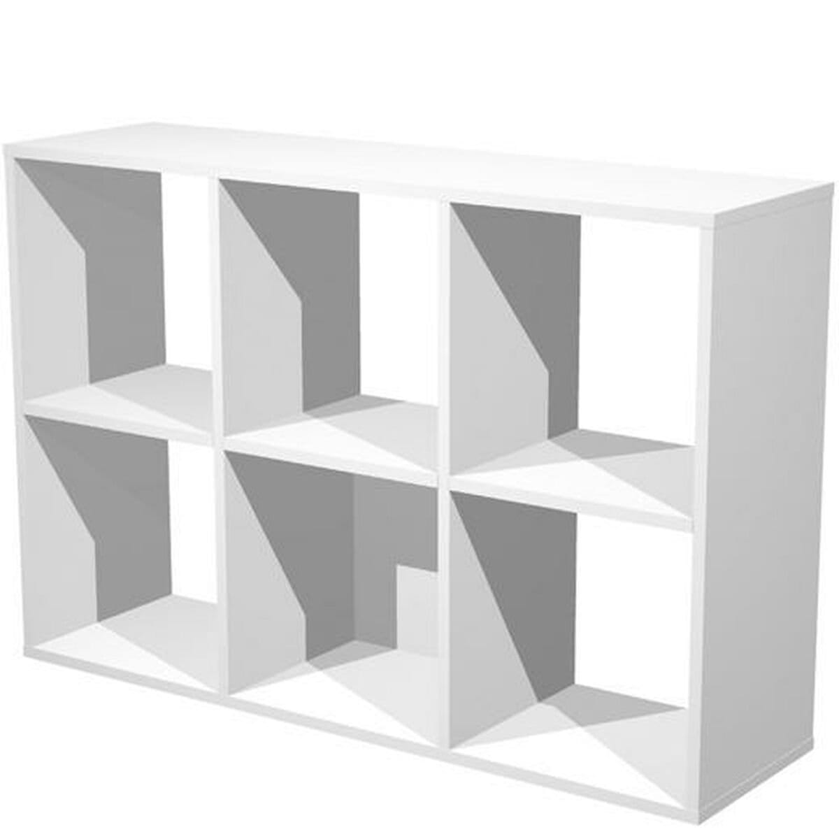 Estantería Artexport Home Office 6 Compartimentos Blanco Melamina 104,1 x 29,2 x 69,8 cm