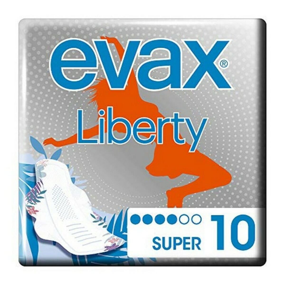 Compresas Super con Alas Evax Liberty 10 Unidades