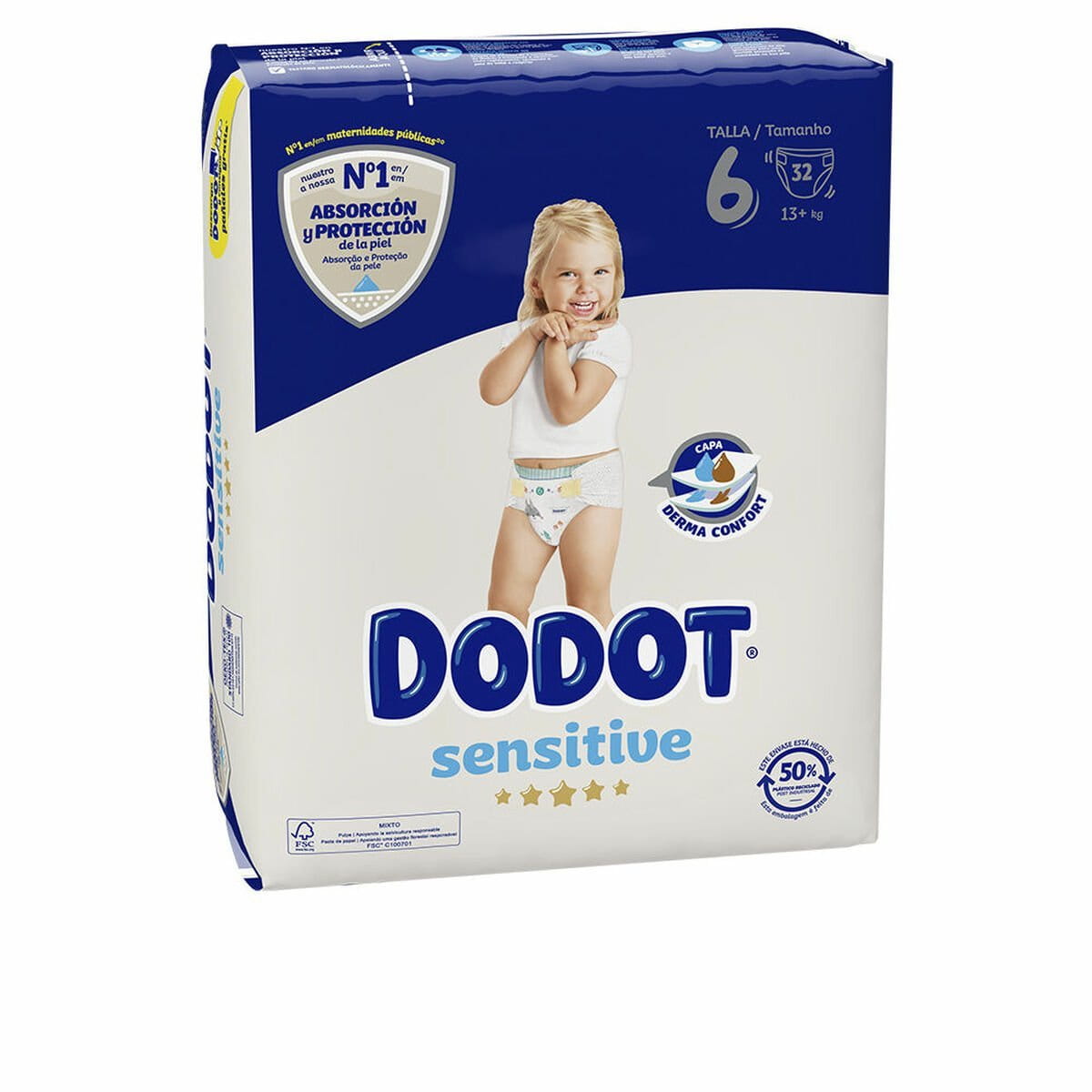 Pañales Desechables Dodot Sensitive 6 +13 kg (32 unidades)