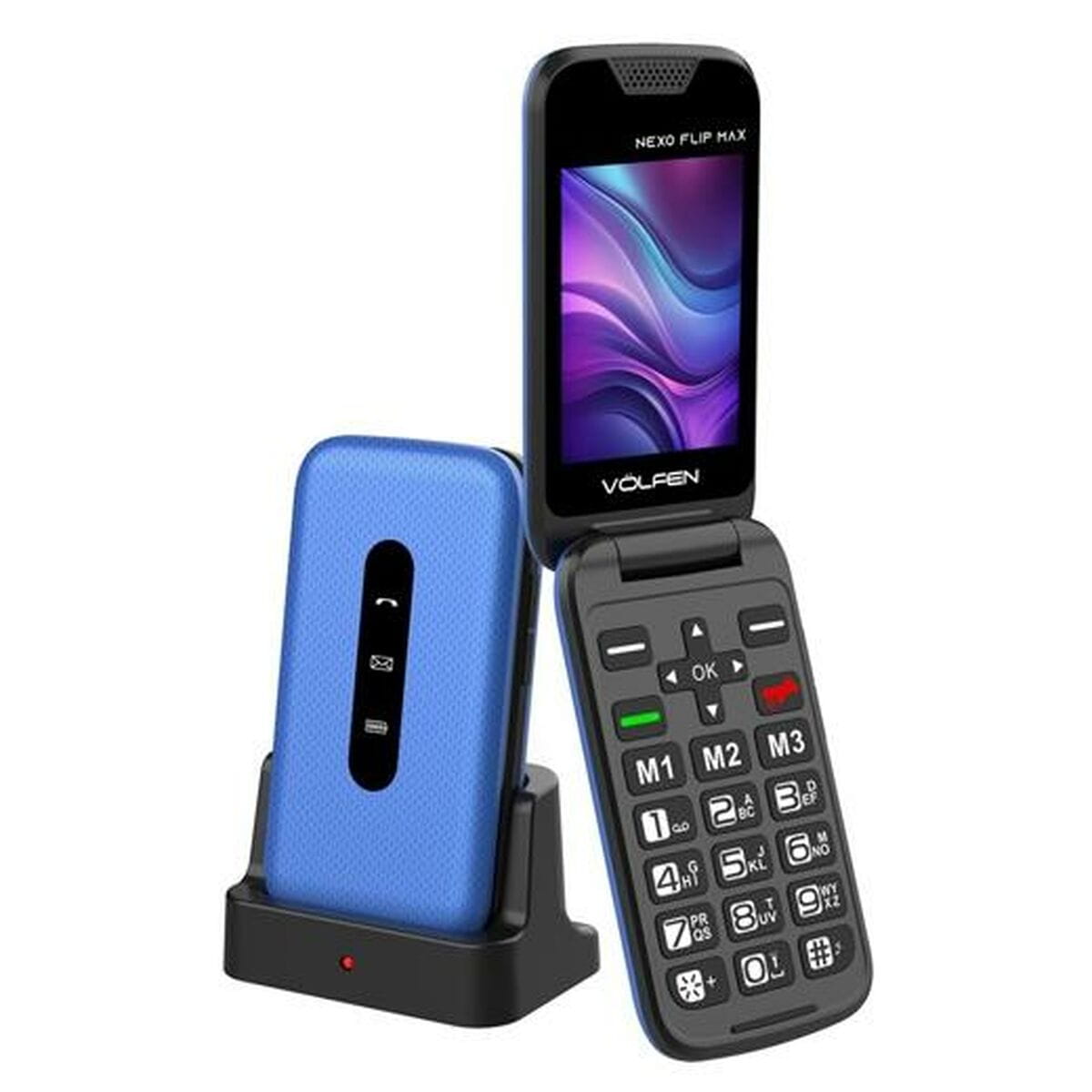 Teléfono Móvil para Mayores Volfen Nexo Flip Azul 32 GB 64 MB RAM 2,8"