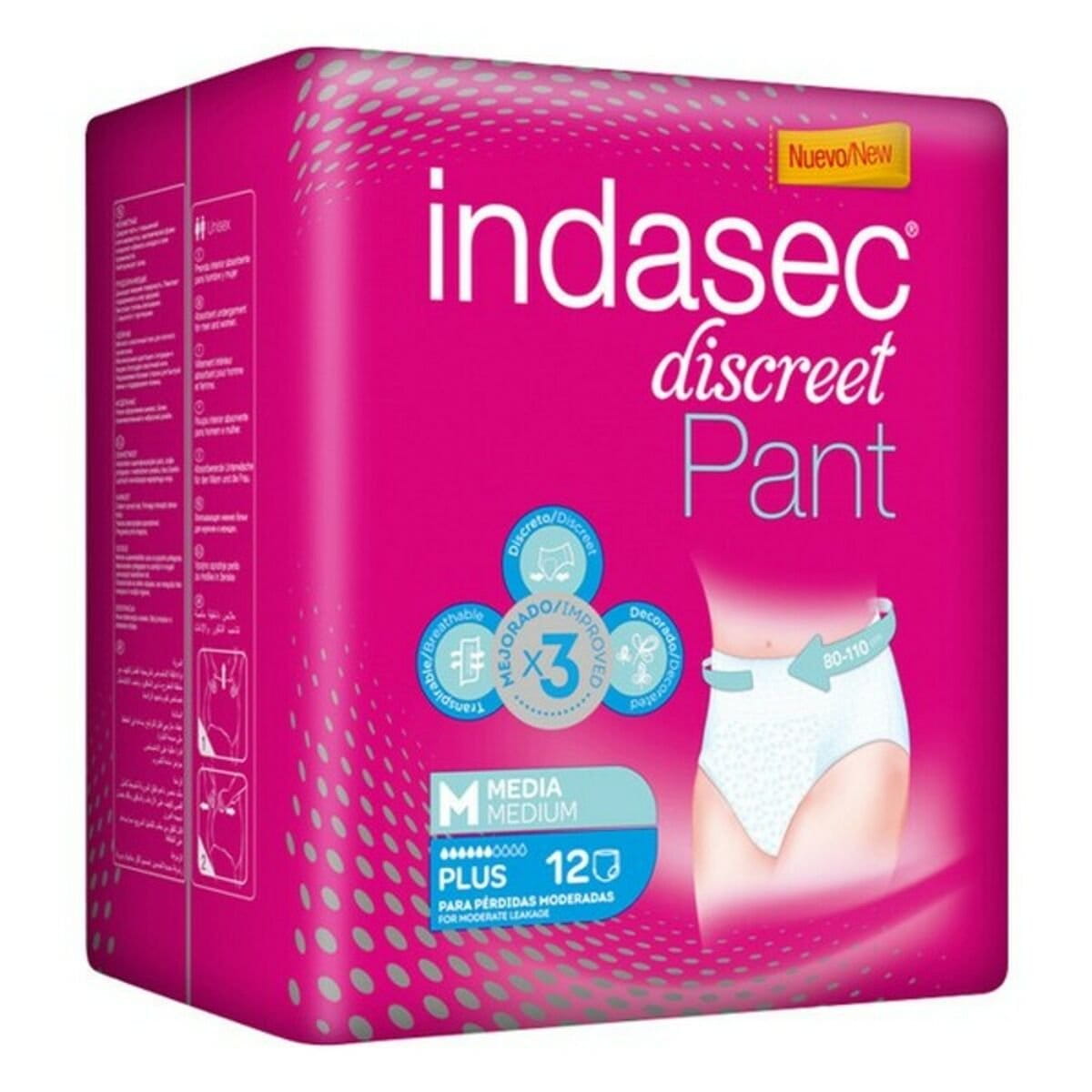 Pañales para Incontinencia Indasec Pant Plus