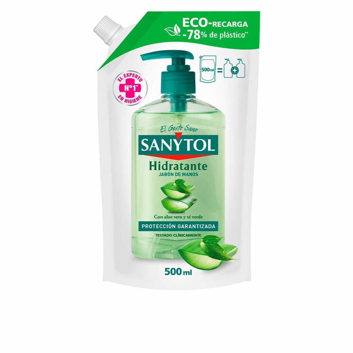 Jabón de Manos Sanytol Sanytol Recambio 500 ml Recambio Aloe Vera