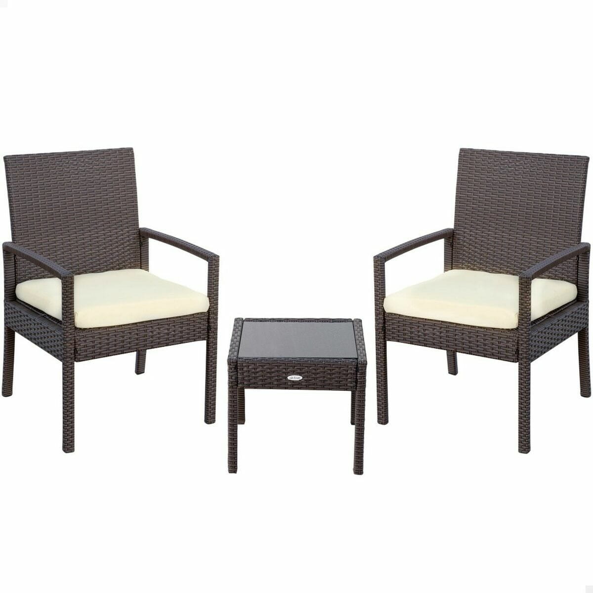 Conjunto de Mesa con 2 Sillones Aktive 54,5 x 56 x 79 cm