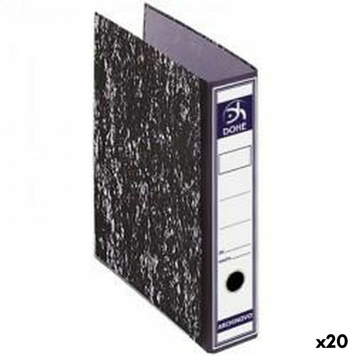 Archivador de Palanca DOHE Negro Folio 28,7 x 35 x 7,5 cm (20 Unidades)